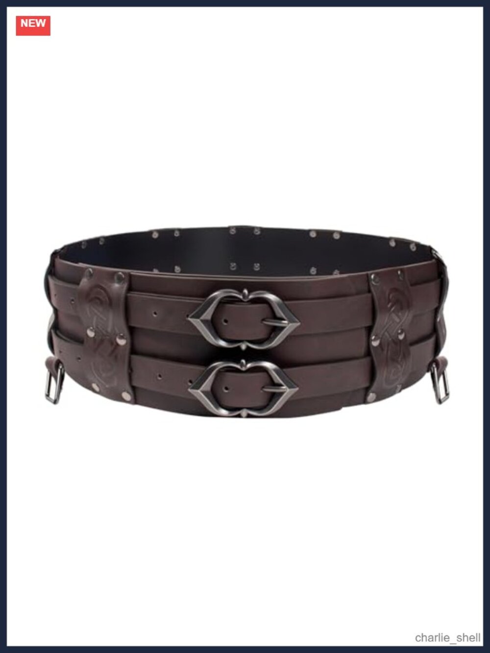 Medieval Viking Leather Waist Belt Corset Renaissance Cosplay